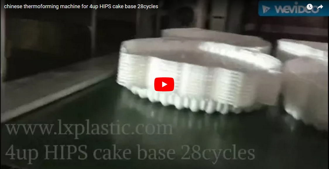LX3122IM 3in1 chinese thermoforming machine for 4up HIPS cake base 28cycles