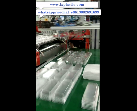 2aix Robot stacker  for 12up tray on contact heat thermoforming machine 